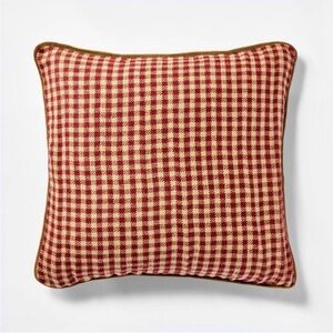STUDIO MCGEE NWT reversible gingham velvet decorative Throw pillow